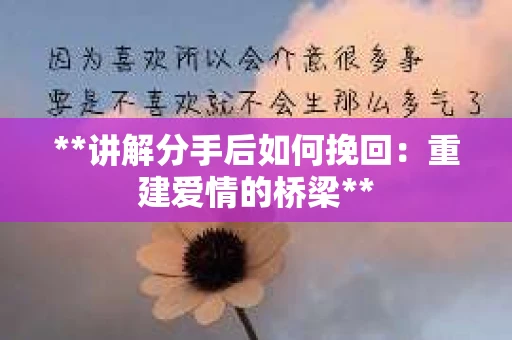 **讲解分手后如何挽回：重建爱情的桥梁**