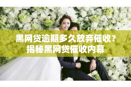 黑网贷逾期多久放弃催收？揭秘黑网贷催收内幕