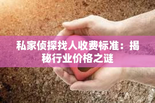 私家侦探找人收费标准：揭秘行业价格之谜