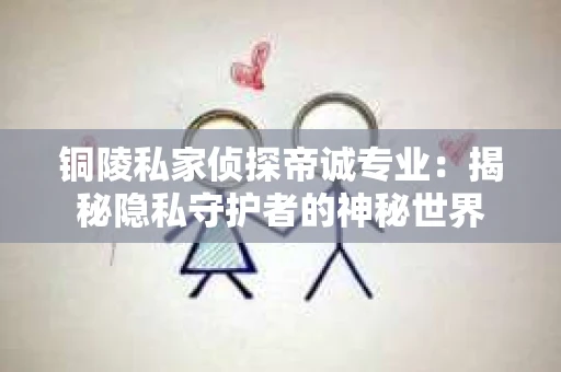 铜陵私家侦探帝诚专业：揭秘隐私守护者的神秘世界