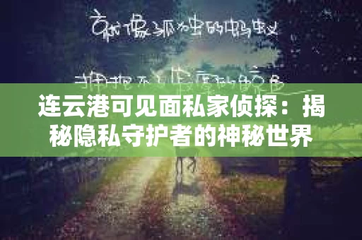 连云港可见面私家侦探：揭秘隐私守护者的神秘世界