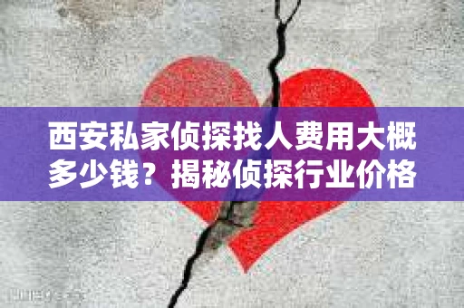 西安私家侦探找人费用大概多少钱？揭秘侦探行业价格之谜