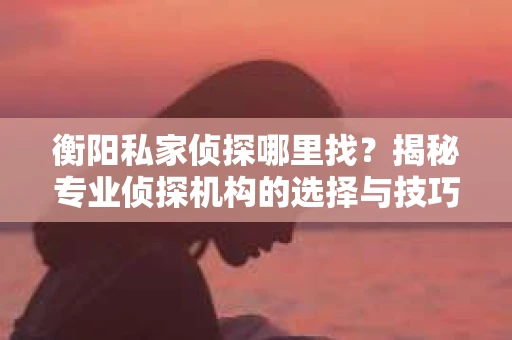 衡阳私家侦探哪里找？揭秘专业侦探机构的选择与技巧