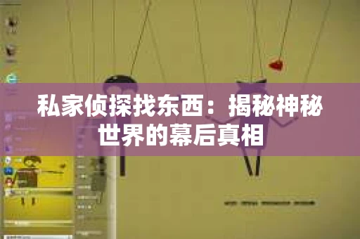 私家侦探找东西：揭秘神秘世界的幕后真相