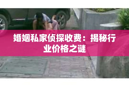 婚姻私家侦探收费：揭秘行业价格之谜