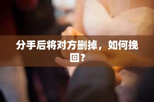 分手后将对方删掉，如何挽回？
