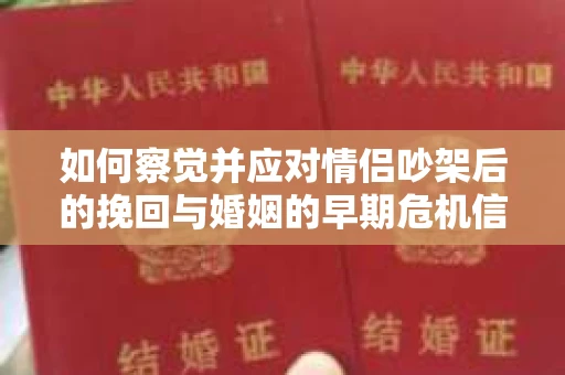 如何察觉并应对情侣吵架后的挽回与婚姻的早期危机信号？