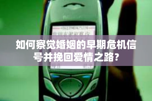 如何察觉婚姻的早期危机信号并挽回爱情之路？