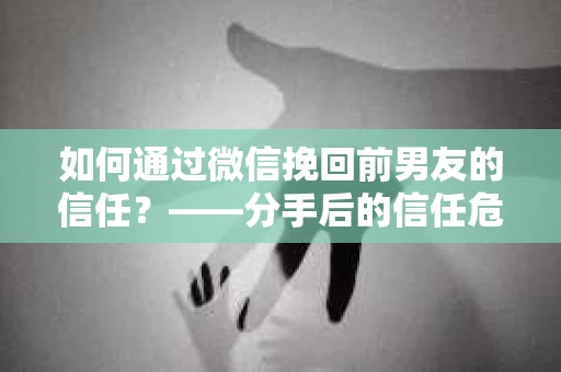 如何通过微信挽回前男友的信任？——分手后的信任危机解决方案